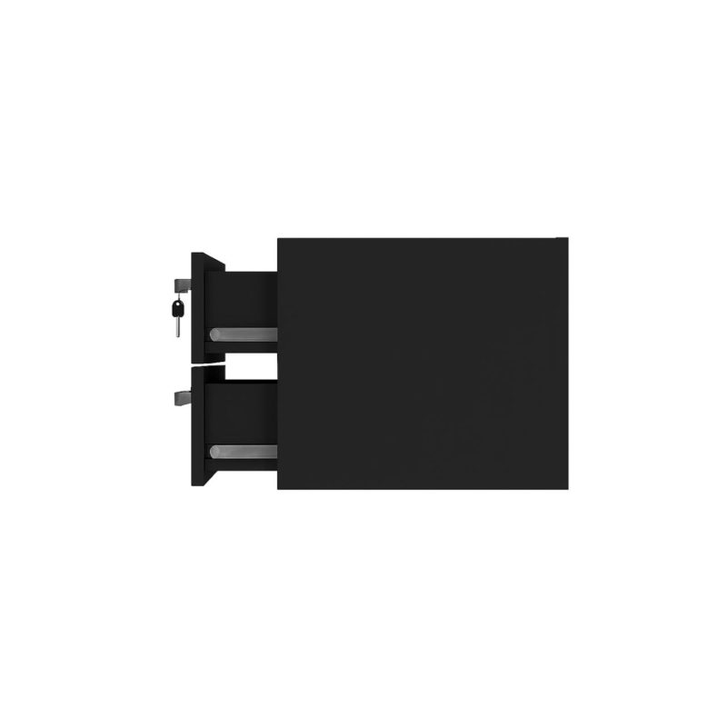 Móveis para Escritório Gaveteiro suspenso - PRETO/PRETO - 26008