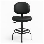 Cadeira Escritório Cadeira Caixa EXECUTIVA LISA  sem Braços - (Aranha MARTIFLEX) - Cor Preta - 35031