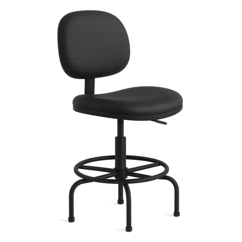 Cadeira Escritório Cadeira Caixa EXECUTIVA LISA  sem Braços - (Aranha MARTIFLEX) - Cor Preta - 35031