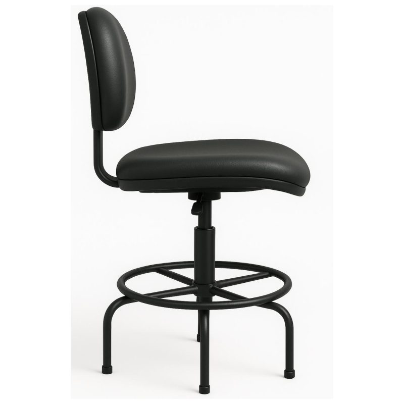 Cadeira Escritório Cadeira Caixa EXECUTIVA LISA  sem Braços - (Aranha MARTIFLEX) - Cor Preta - 35031