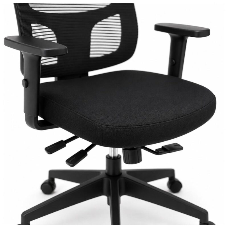 Cadeira de Escritório Cadeira Ergonômica para Escritório NR17 Tela Mesh e Estrutura Preta Fosca