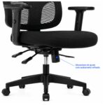 Cadeira de Escritório Cadeira Ergonômica para Escritório NR17 Tela Mesh e Estrutura Preta Fosca