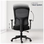 Cadeira de Escritório Cadeira Ergonômica para Escritório NR17 Tela Mesh e Estrutura Preta Fosca