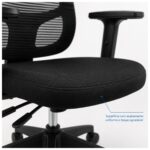 Cadeira de Escritório Cadeira Ergonômica para Escritório NR17 Tela Mesh e Estrutura Preta Fosca