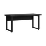 Móveis para Escritório Mesa Escritório PÉ QUADRO - 1,50x0,60m - S/ Gavetas - PRETO / PRETO - 26002
