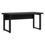 Móveis para Escritório Mesa Escritório PÉ QUADRO - 1,70x0,70m - S/ Gavetas - PRETO / PRETO - 26003