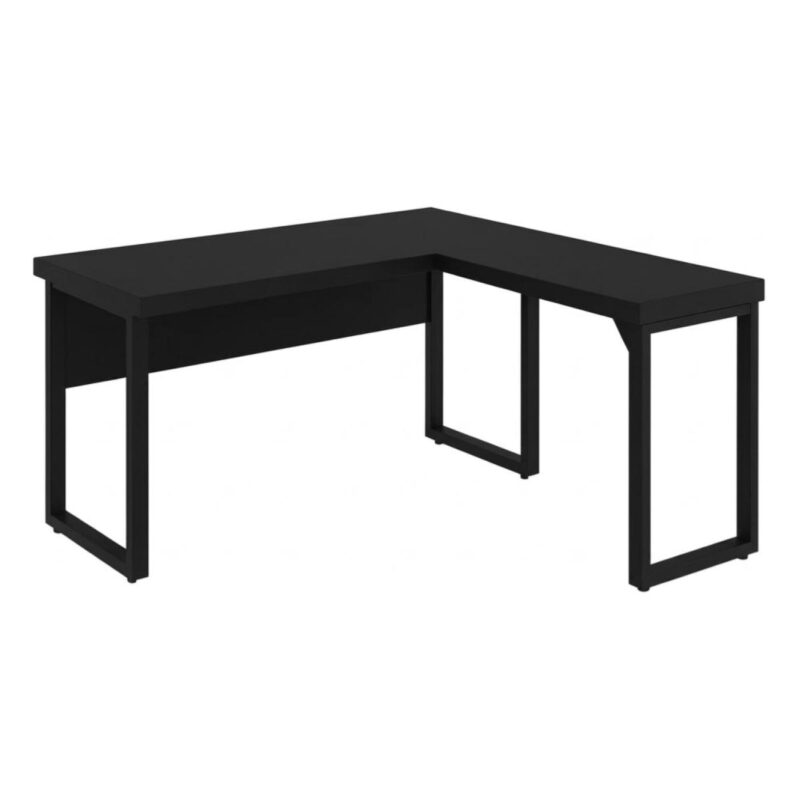 Móveis para Escritório Mesa em L PÉ QUADRO (Mesa 1,70m + Mesa Auxiliar) - S/ Gavetas - PRETO / PRETO - 26011 Móveis para Escritório Mesa em L PÉ QUADRO (Mesa 1,70m + Mesa Auxiliar) - S/ Gavetas - PRETO / PRETO - 26011