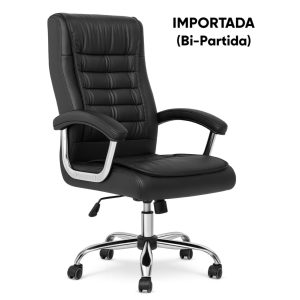 Poltrona LUXO IMPORTADA Concha Dupla Syncron - Couríssimo Preto - 30017