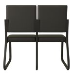 Sofanete para Escritório Estofada com 02 Lugares - TRIX - Pés PRETO - 35120
