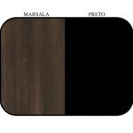 Móveis para Escritório Mesa AUXILIAR c/ 03 Gavetas Pedestal 40mm - WORKSTART - MARSALA/PRETO - 51020