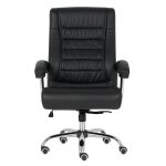 Cadeira Escritório Poltrona LUXO IMPORTADA Concha Dupla Syncron - Couríssimo Preto - 30017