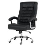 Cadeira Escritório Poltrona LUXO IMPORTADA Concha Dupla Syncron - Couríssimo Preto - 30017