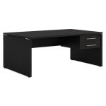 Móveis para Escritório Mesa Escritório 1,70x0,70m - C/ Gavetas - PRETO/PRETO - 26022