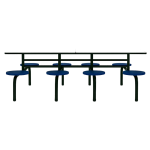 Mesas para Refeitório Mesa para Refeitório FIXA 8 Lugares MDP Branco de 25 mm - Assento AZUL - 50101