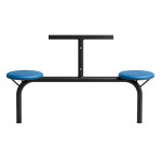 Mesas para Refeitório Mesa para Refeitório FIXA 8 Lugares MDP Branco de 25 mm - Assento AZUL - 50101