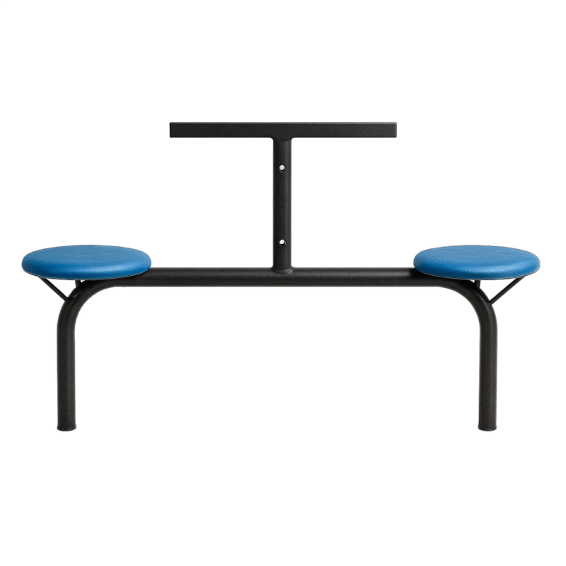 Mesa para Refeitório FIXA 4 Lugares MDP Branco de 25 mm - Assento AZUL - 50304 Mesa para Refeitório FIXA 4 Lugares MDP Branco de 25 mm - Assento AZUL - 50304