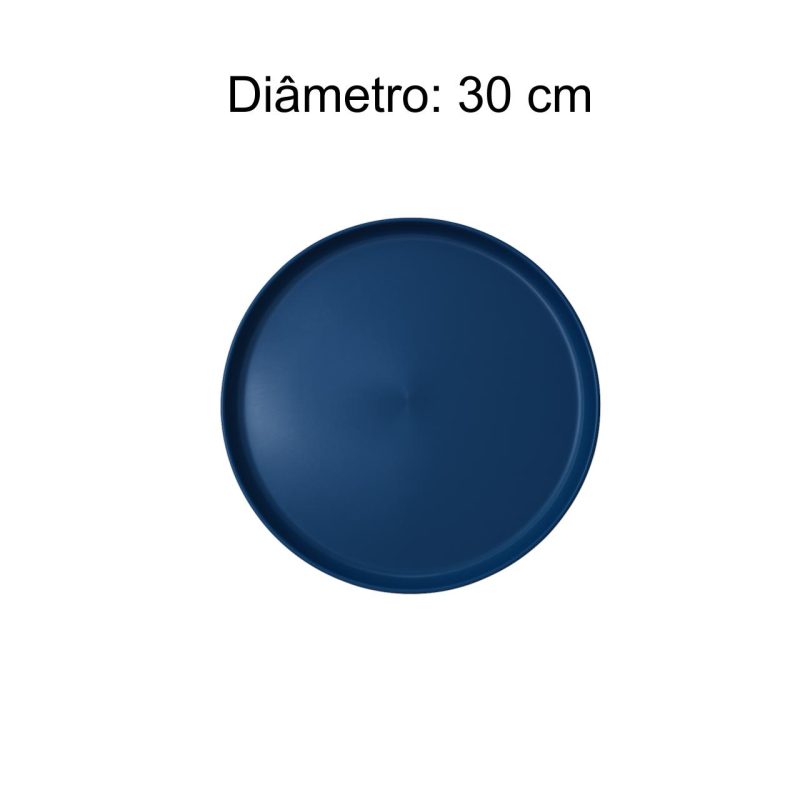 Mesa para Refeitório ESCAMOTEÁVEL 04 Lugares MDP Branco de 25 mm - Assento AZUL - 50404
