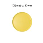 Mesas para Refeitório Mesa para Refeitório FIXA 8 Lugares MDP Branco de 25 mm - Assento AMARELO - 50102