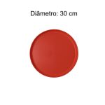 Mesas para Refeitório Mesa para Refeitório FIXA 8 Lugares MDP Branco de 25 mm - Assento VERMELHO - 50103