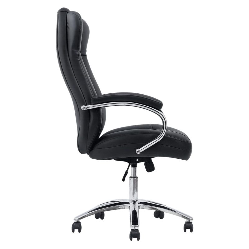 Cadeira Escritório Cadeira Escritório Presidente BOSS com Base Cromada - Corino Preto - 31401