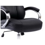 Cadeira Escritório Cadeira Escritório Presidente BOSS com Base Cromada - Corino Preto - 31401