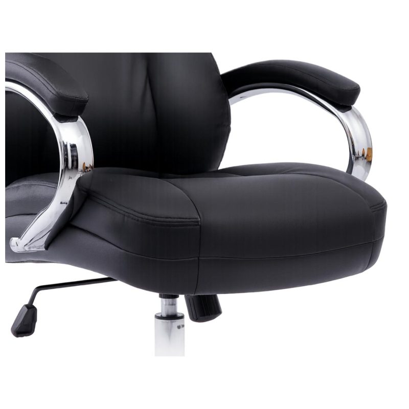 Cadeira Escritório Cadeira Escritório Presidente BOSS com Base Cromada - Corino Preto - 31401