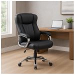 Cadeira Escritório Cadeira Escritório Presidente BOSS com Base Cromada - Corino Preto - 31401