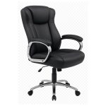 Cadeira Escritório Cadeira Escritório Presidente BOSS com Base Cromada - Corino Preto - 31401