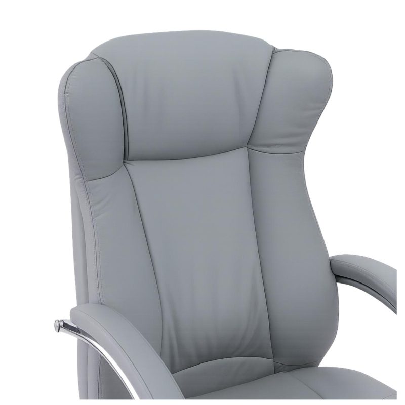 Cadeira Escritório Cadeira Escritório Presidente BOSS com Base Cromada - Corino Cinza - 31403