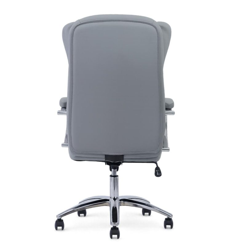 Cadeira Escritório Cadeira Escritório Presidente BOSS com Base Cromada - Corino Cinza - 31403