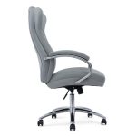 Cadeira Escritório Cadeira Escritório Presidente BOSS com Base Cromada - Corino Cinza - 31403