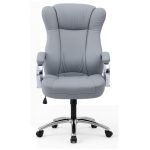 Cadeira Escritório Cadeira Escritório Presidente BOSS com Base Cromada - Corino Cinza - 31403