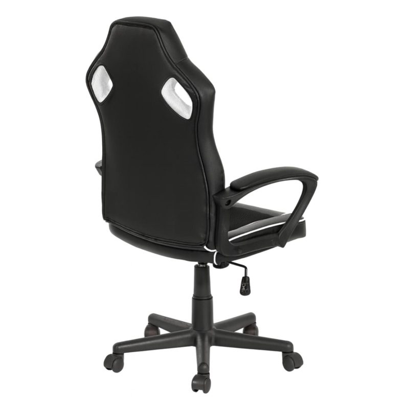 Cadeira Escritório Cadeira Gamer Escritório Giratória NEXX - Cor Preto / Branco - 30082 Cadeira Escritório Cadeira Gamer Escritório Giratória NEXX - Cor Preto / Branco - 30082