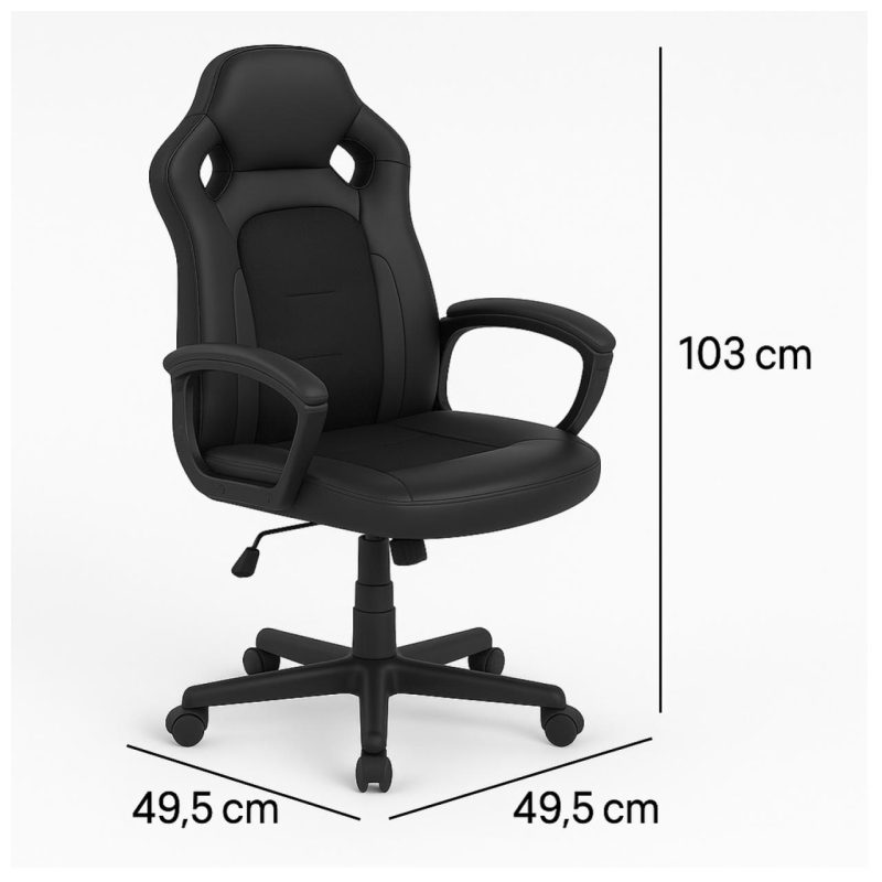 Cadeira Escritório Cadeira Gamer Escritório Giratória NEXX - Cor Preto / Cinza - 30081 Cadeira Escritório Cadeira Gamer Escritório Giratória NEXX - Cor Preto / Cinza - 30081