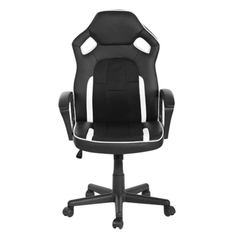 Cadeira Escritório Cadeira Gamer Escritório Giratória NEXX - Cor Preto / Branco - 30082 Cadeira Escritório Cadeira Gamer Escritório Giratória NEXX - Cor Preto / Branco - 30082