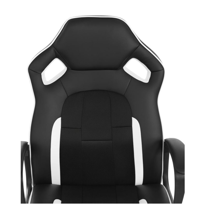 Cadeira Escritório Cadeira Gamer Escritório Giratória NEXX - Cor Preto / Branco - 30082 Cadeira Escritório Cadeira Gamer Escritório Giratória NEXX - Cor Preto / Branco - 30082