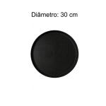 Mesa para Refeitório FIXA 10 Lugares MDP Branco de 25 mm - Assento Preto - 50046