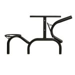 Mesa para Refeitório ESCAMOTEÁVEL 04 Lugares MDP Branco de 25 mm - Assento AZUL - 50404