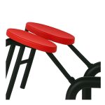 Mesa para Refeitório ESCAMOTEÁVEL 04 Lugares MDP Branco de 25 mm - Assento VERMELHO - 50402 Mesa para Refeitório ESCAMOTEÁVEL 04 Lugares MDP Branco de 25 mm - Assento VERMELHO - 50402