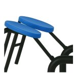 Mesa para Refeitório ESCAMOTEÁVEL 04 Lugares MDP Branco de 25 mm - Assento AZUL - 50404