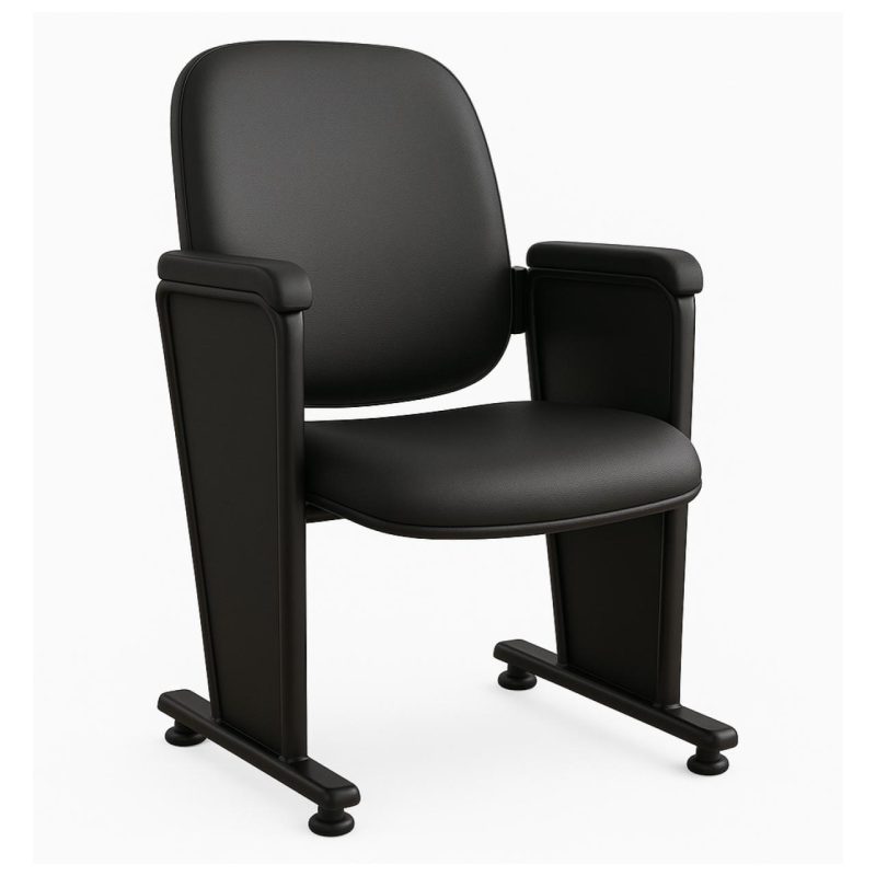 Sem categoria Poltrona Auditório Rebatível  01 Lugar – Linha Premium - Corino Preto - 38001 Sem categoria Poltrona Auditório Rebatível  01 Lugar – Linha Premium - Corino Preto - 38001