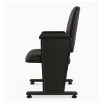Auditório Poltrona Auditório Rebatível  04 Lugares – Linha Premium - Corino Preto - 38104