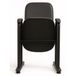 Auditório Poltrona Auditório Rebatível  04 Lugares – Linha Premium - Corino Preto - 38104