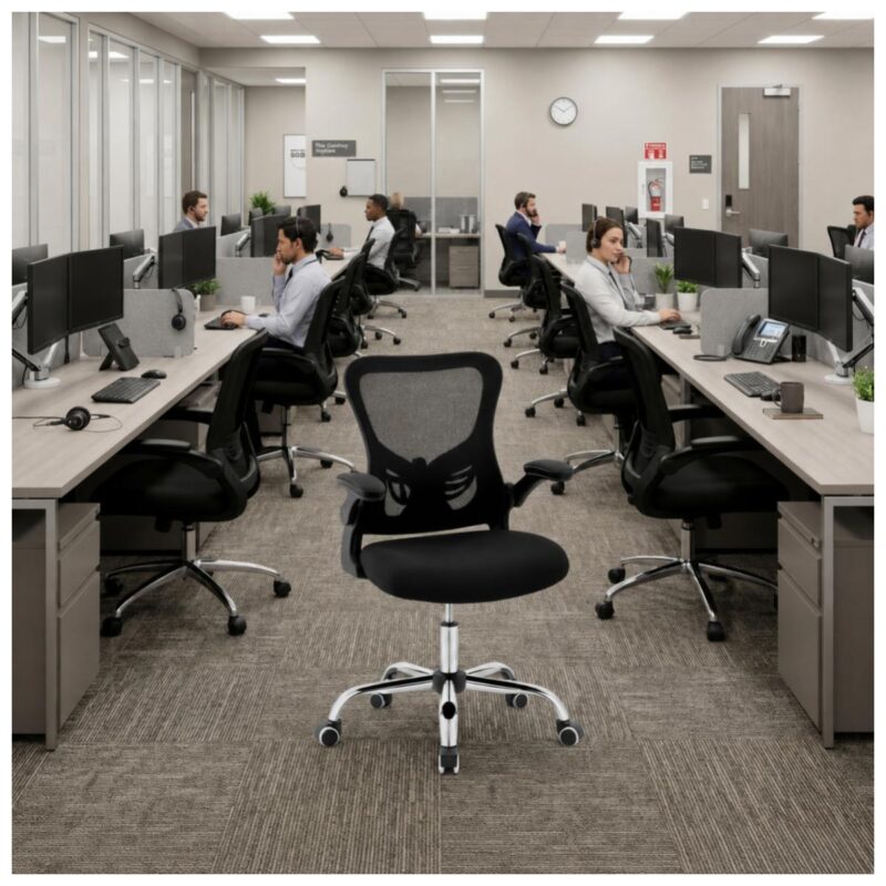 Cadeira de Escritório Cadeira de Escritório Diretor Ergonômica Giratória Preta