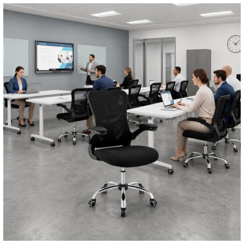 Cadeira de Escritório Cadeira de Escritório Diretor Ergonômica Giratória Preta