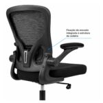Cadeira de Escritório Cadeira de Escritório Diretor Ergonômica Giratória Preta