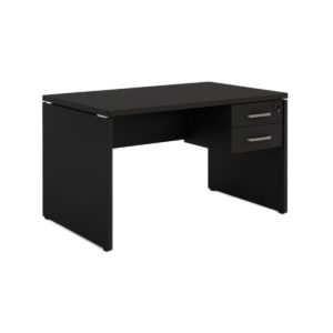 Móveis para Escritório Mesa Escritório 1,20x0,60m - C/ Gavetas - Preto/Preto - 26020