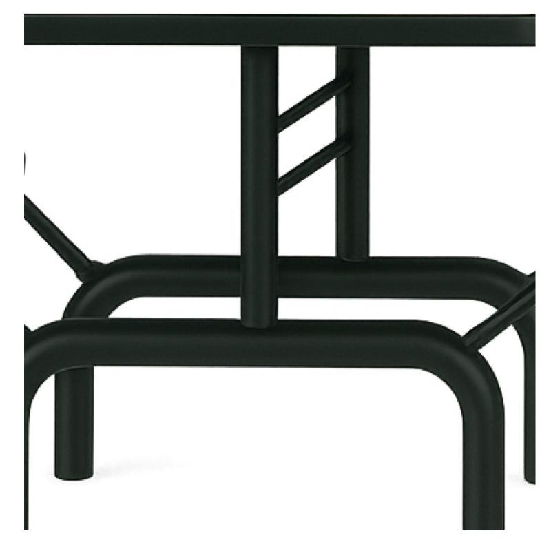 Mesa para Refeitório ESCAMOTEÁVEL 06 Lugares MDP Branco de 25 mm - Assento VERMELHO - 50603