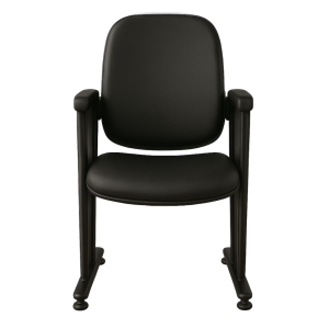 Poltrona Auditório Rebatível  01 Lugar – Linha Premium - Corino Preto - 38101