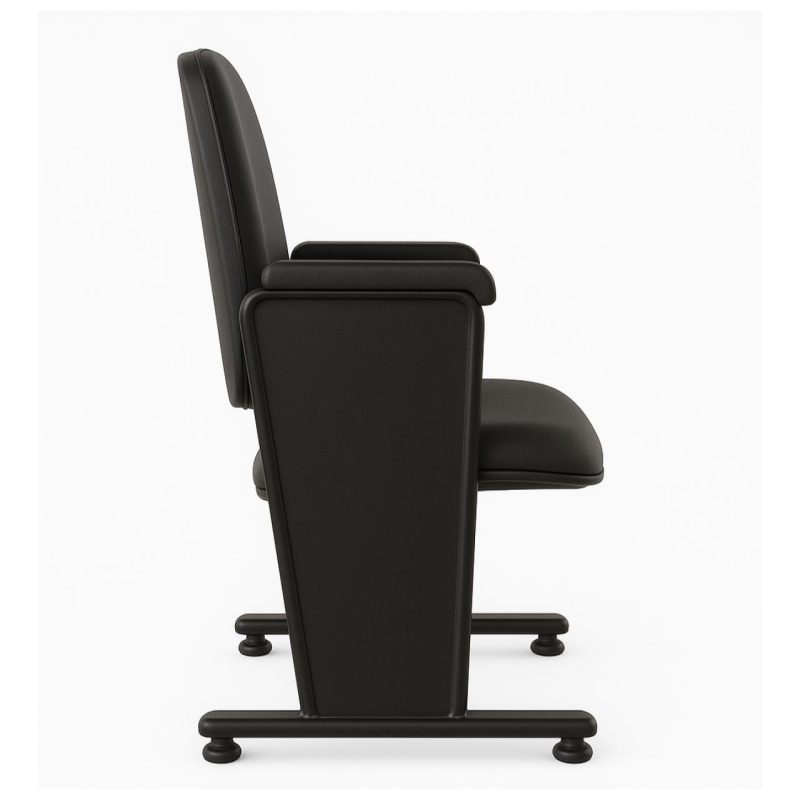 Auditório Poltrona Auditório Rebatível  01 Lugar – Linha Premium - Corino Preto - 38101